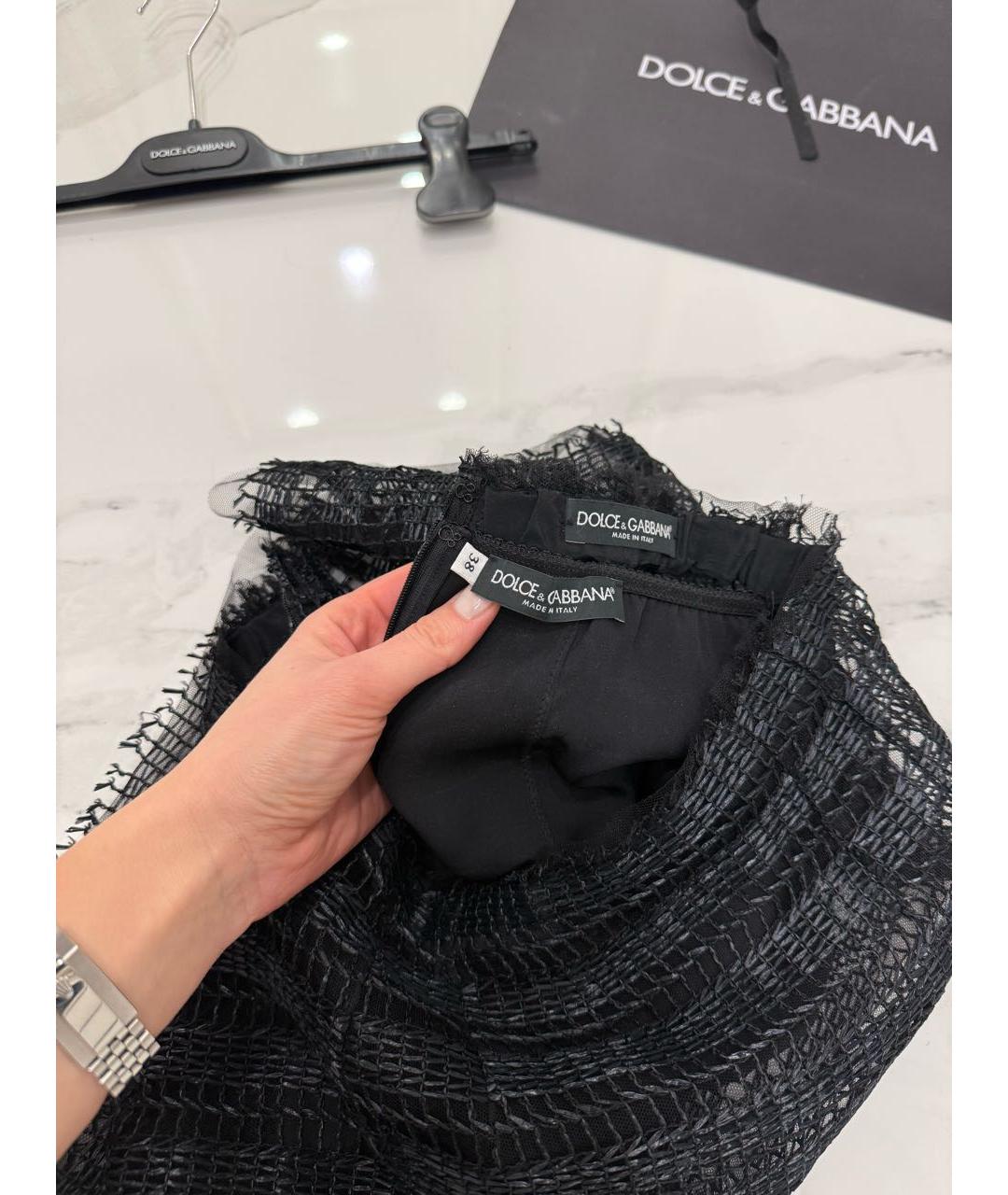 DOLCE&GABBANA Черная юбка-шорты, фото 3