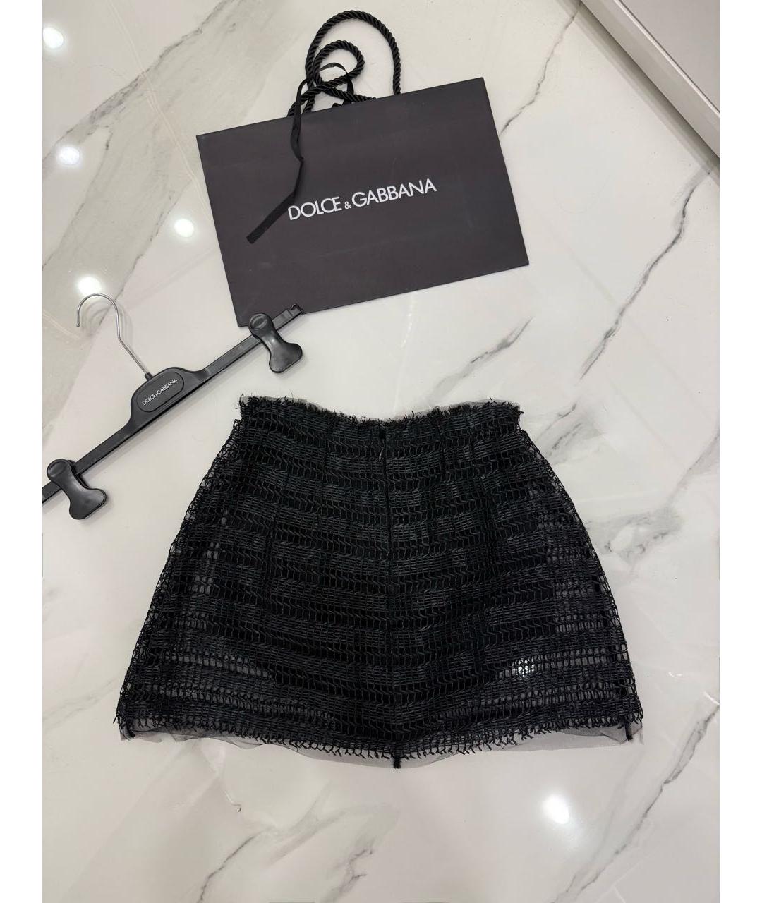 DOLCE&GABBANA Черная юбка-шорты, фото 5