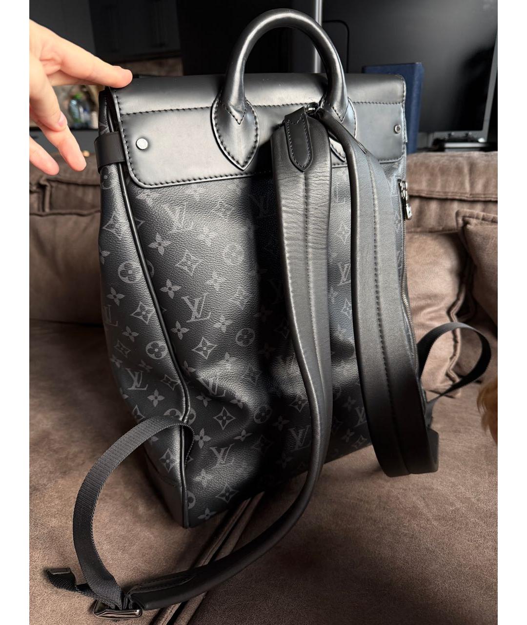 LOUIS VUITTON Антрацитовый рюкзак, фото 2