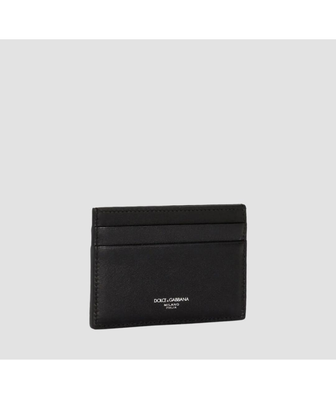 DOLCE&GABBANA Черный кожаный кардхолдер, фото 2