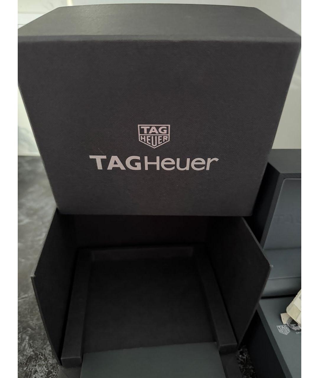 TAG HEUER Антрацитовые стальные часы, фото 4