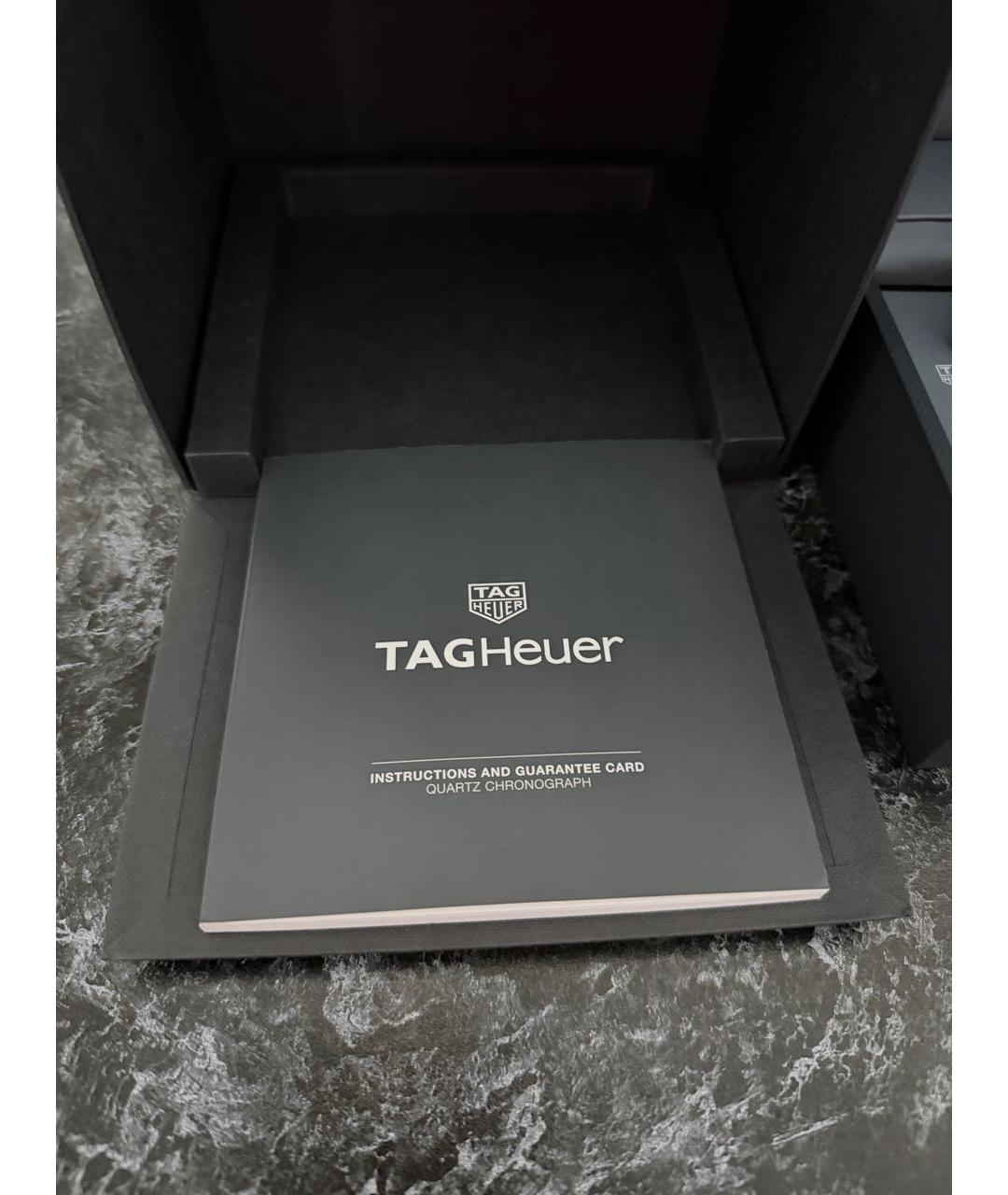 TAG HEUER Антрацитовые стальные часы, фото 3