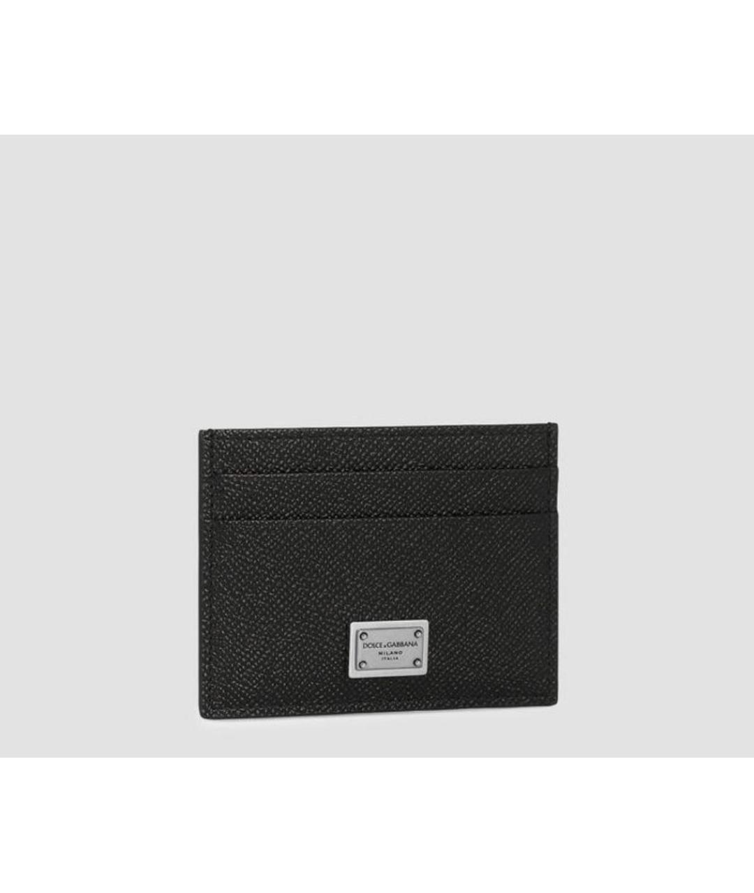 DOLCE&GABBANA Черный кожаный кардхолдер, фото 2