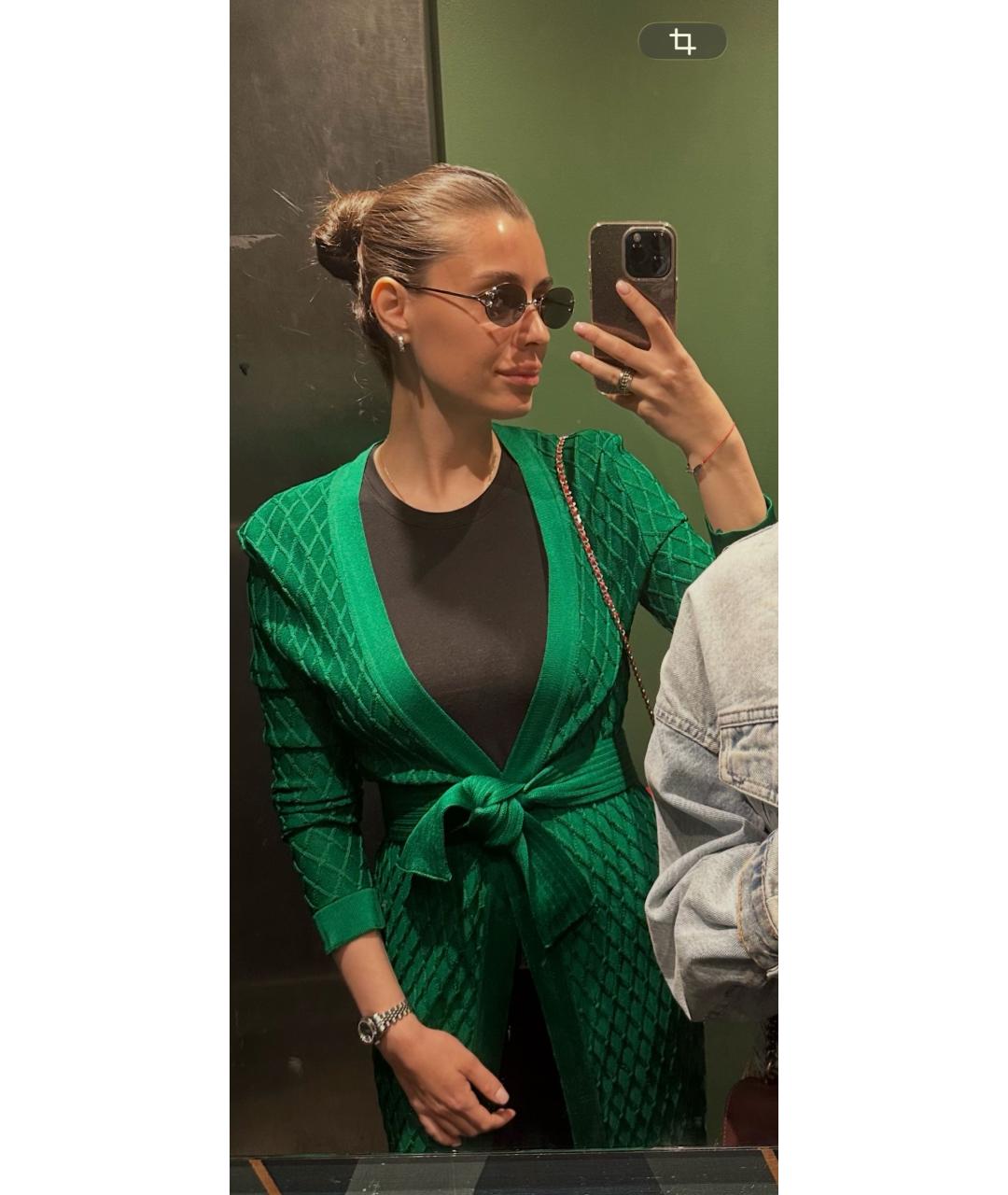 BALMAIN Зеленый вискозный кардиган, фото 7