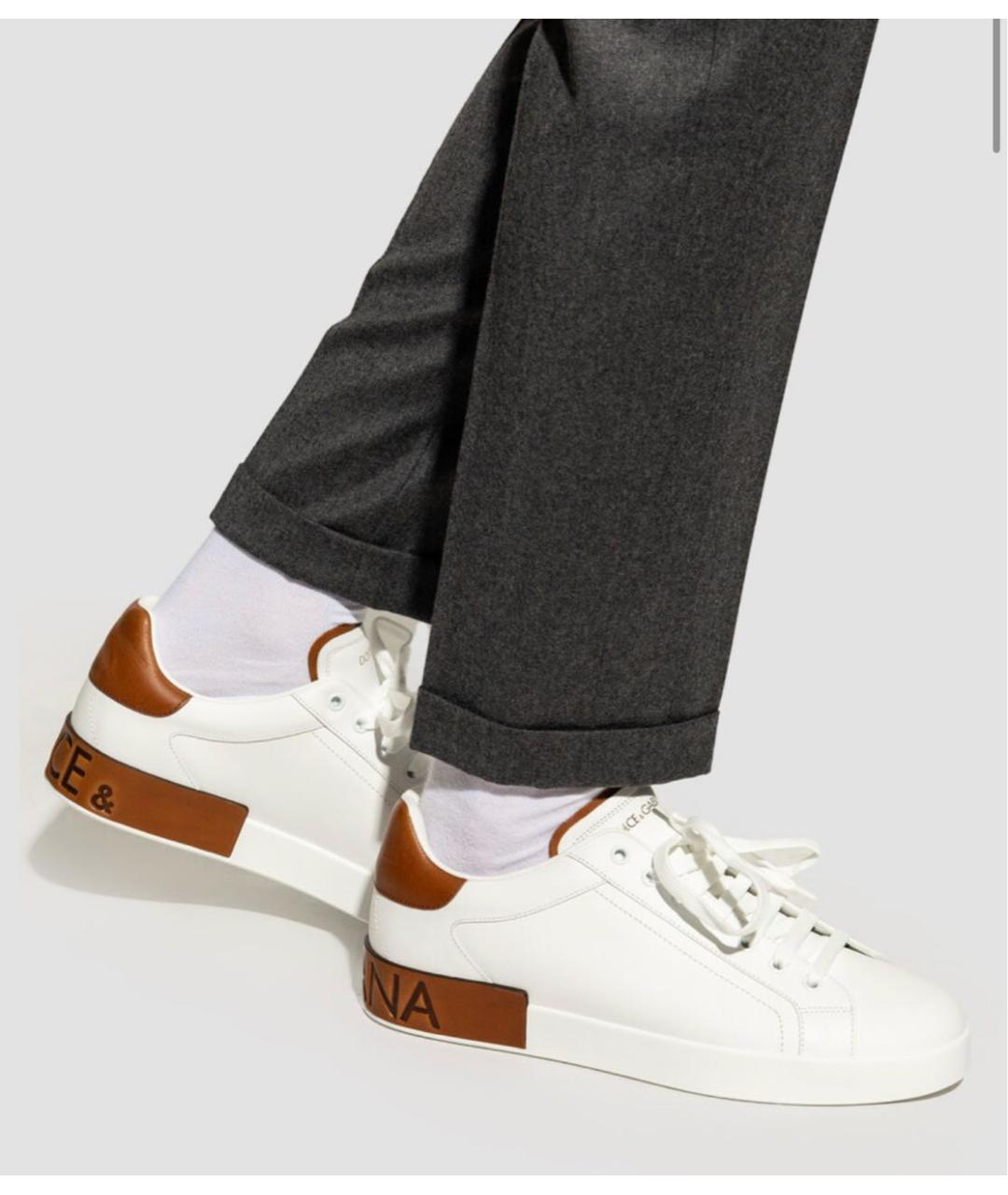 DOLCE&GABBANA Мульти кожаные низкие кроссовки / кеды, фото 6