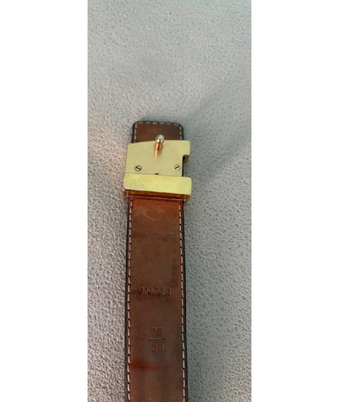 LOUIS VUITTON Коричневый ремень, фото 4
