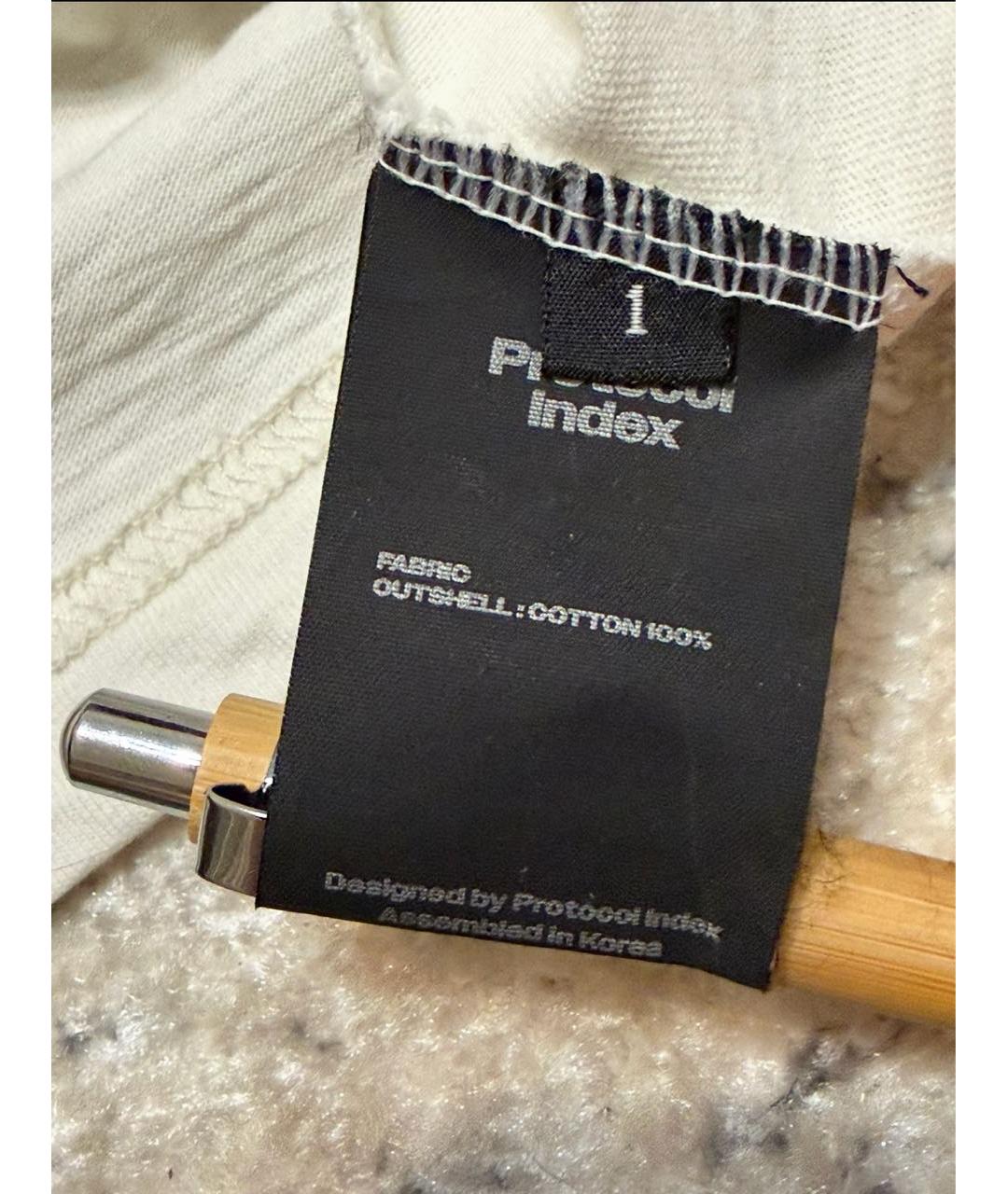 PROTOCOL INDEX Белая хлопковая футболка, фото 4