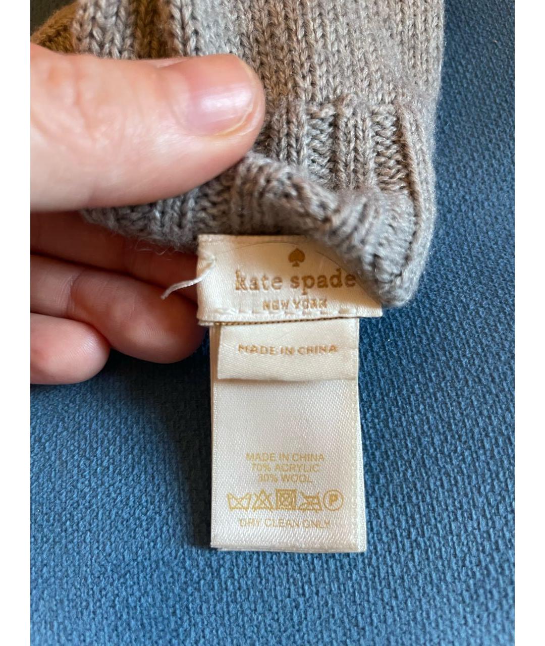 KATE SPADE Серые перчатки, фото 4