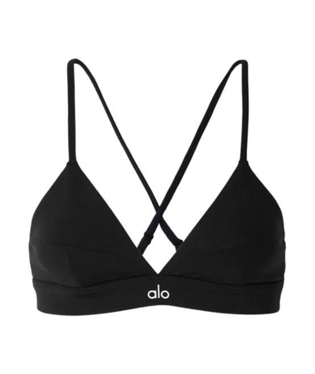 ALO YOGA Черная хлопко-эластановая майка, фото 7