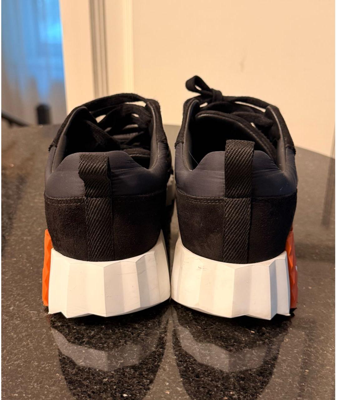 HERMES Черные замшевые кроссовки, фото 3