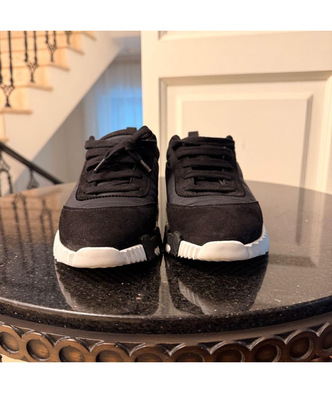 HERMES Черные замшевые кроссовки, фото 7