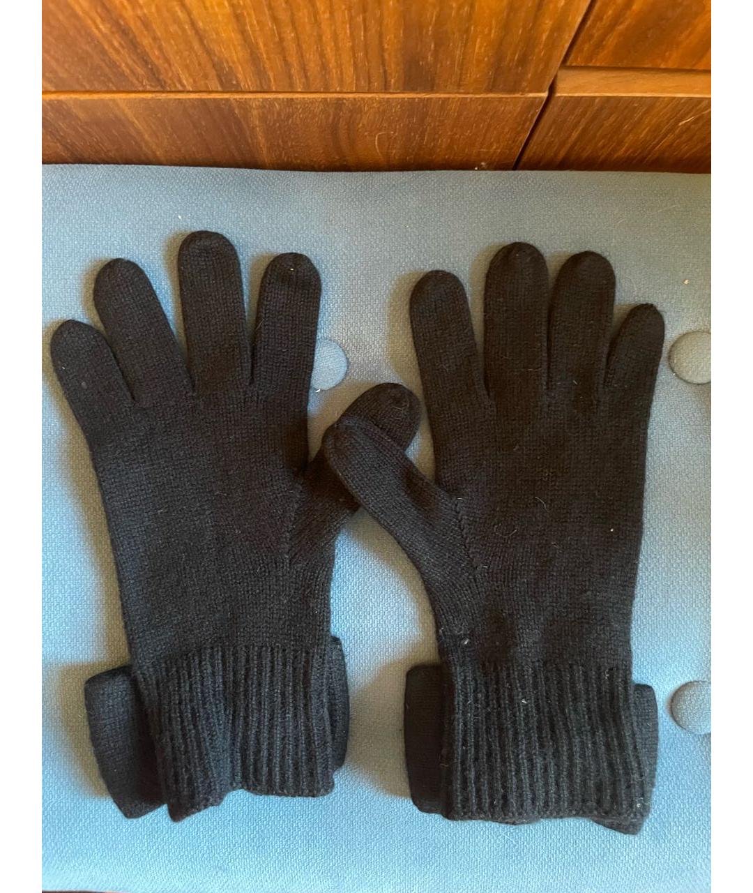 MARC JACOBS Черные кашемировые перчатки, фото 2