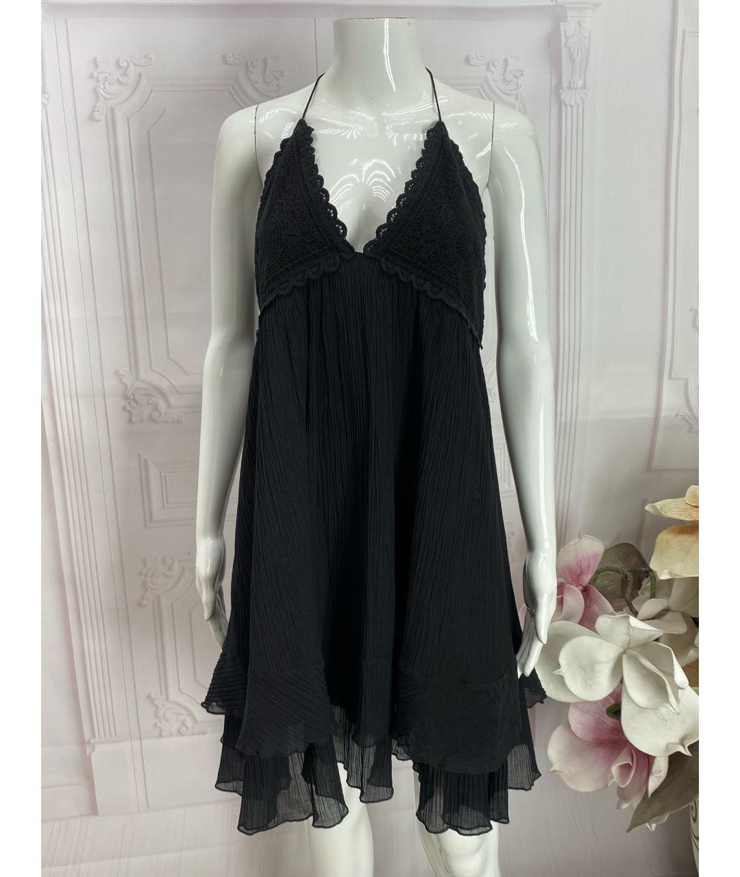 PINKO Черное хлопковое платье, фото 5