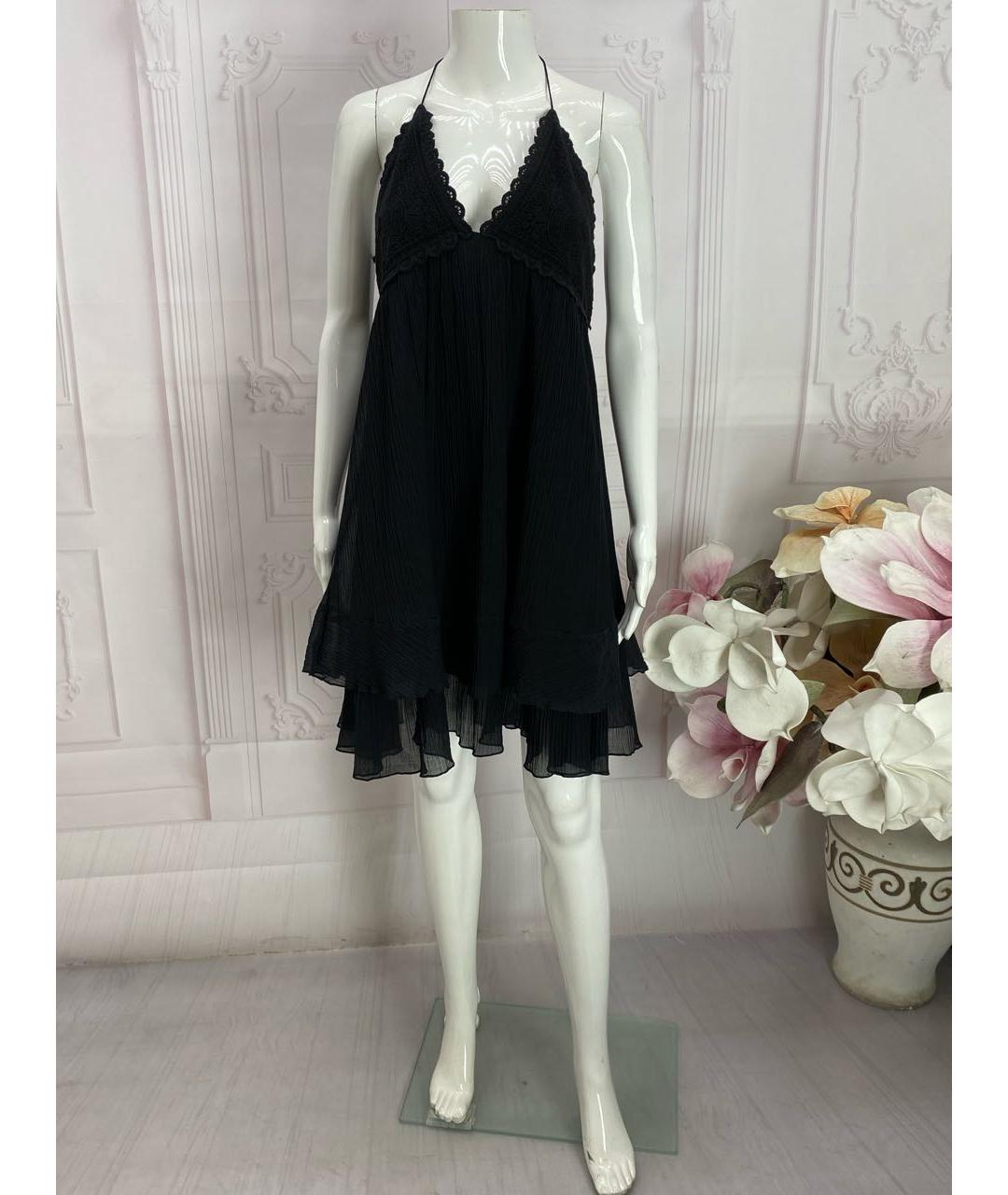PINKO Черное хлопковое платье, фото 7