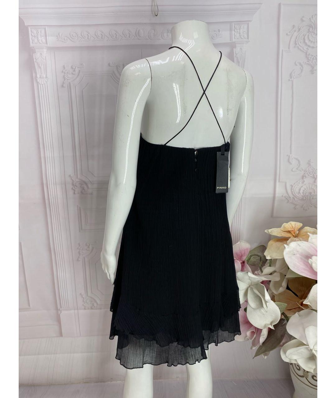 PINKO Черное хлопковое платье, фото 8