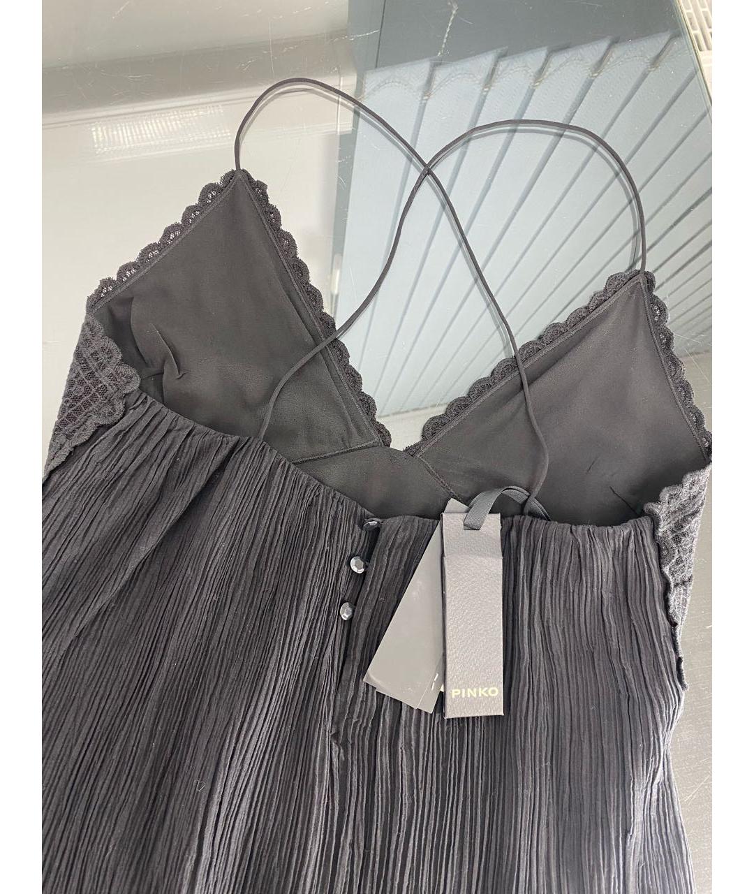 PINKO Черное хлопковое платье, фото 3