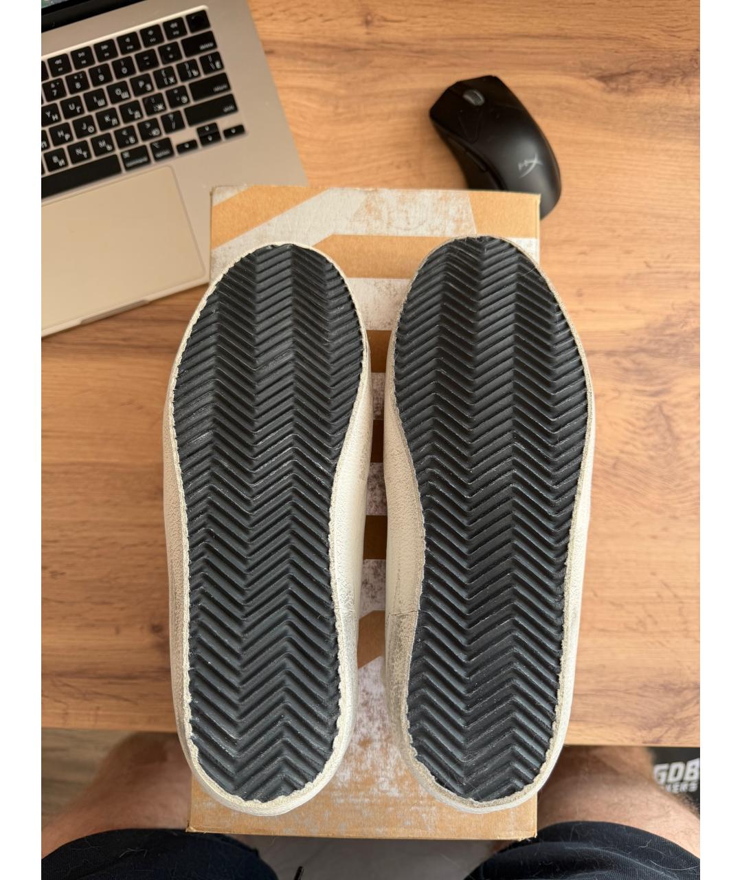 GOLDEN GOOSE DELUXE BRAND Белые кожаные кеды, фото 5