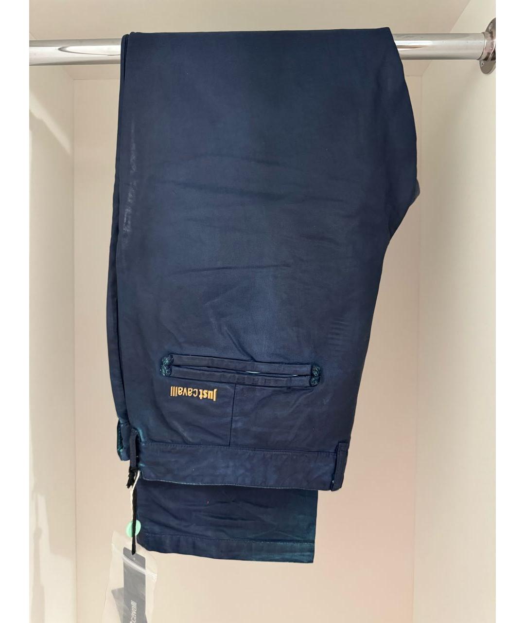 JUST CAVALLI Темно-синие повседневные брюки, фото 4