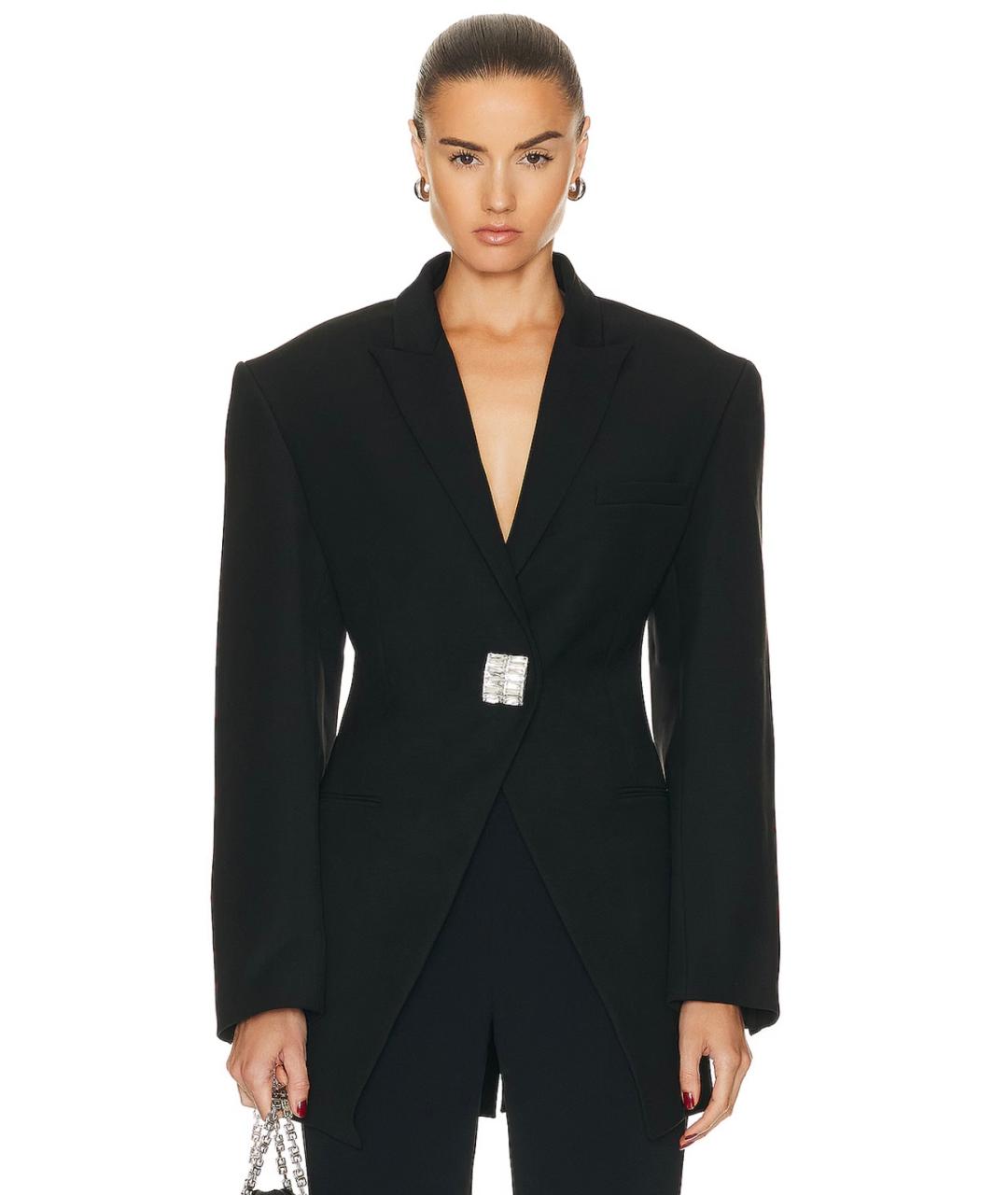 DAVID KOMA Черный шерстяной жакет/пиджак, фото 2