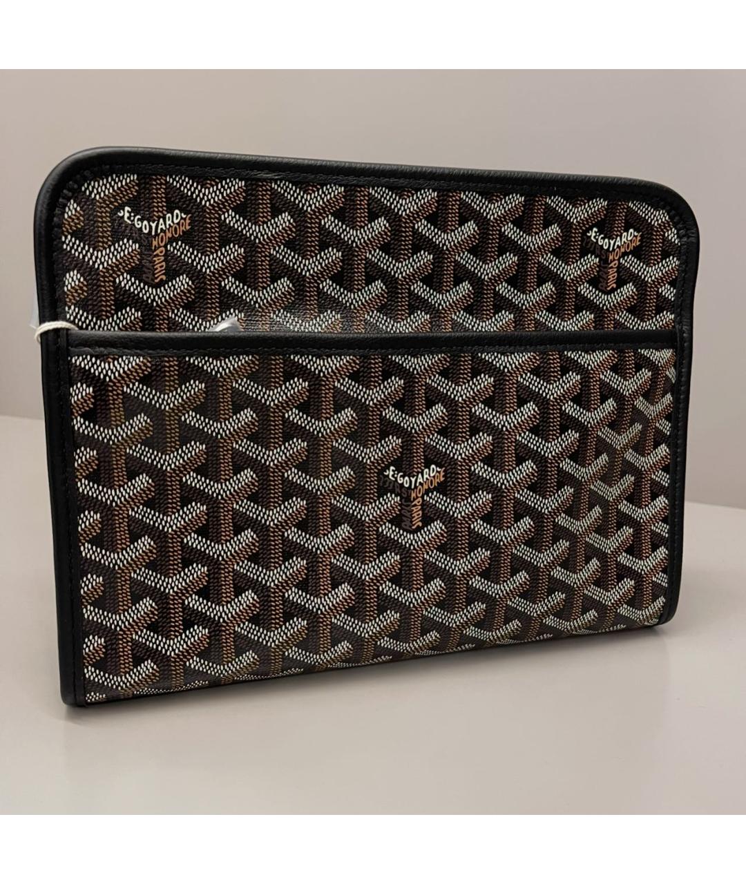 GOYARD Черная кожаная папка для документов, фото 3