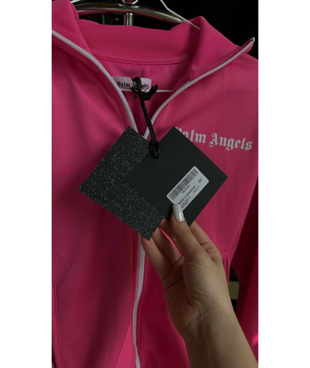 PALM ANGELS Розовая полиэстеровая спортивная куртка, фото 6