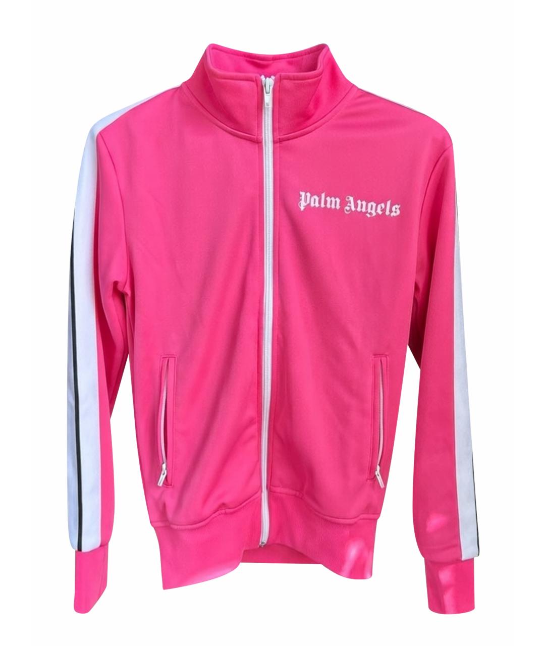 PALM ANGELS Розовая полиэстеровая спортивная куртка, фото 1