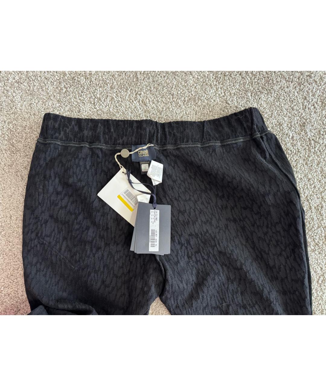 CAVALLI CLASS Черные повседневные брюки, фото 3
