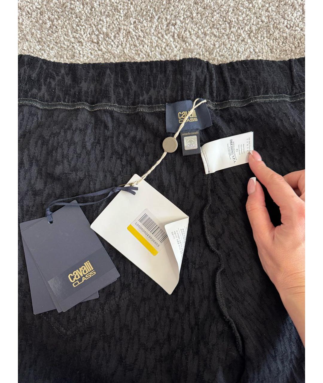 CAVALLI CLASS Черные повседневные брюки, фото 5