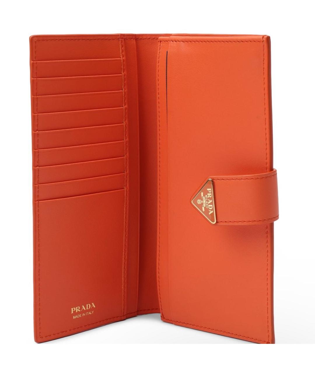 PRADA Коралловый кожаный кошелек, фото 3