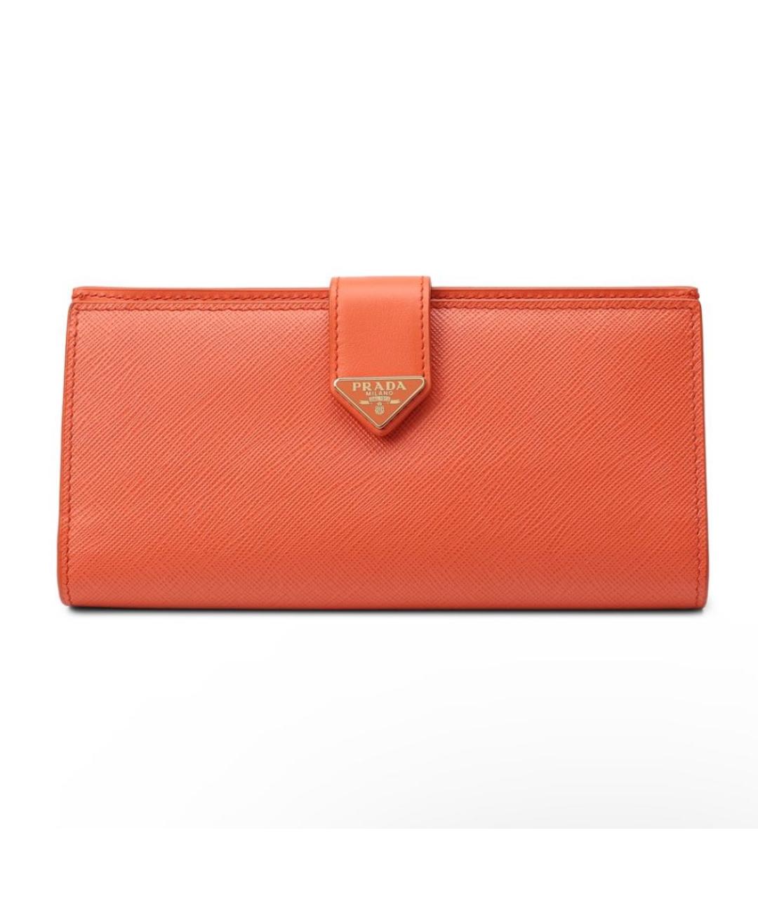 PRADA Коралловый кожаный кошелек, фото 4