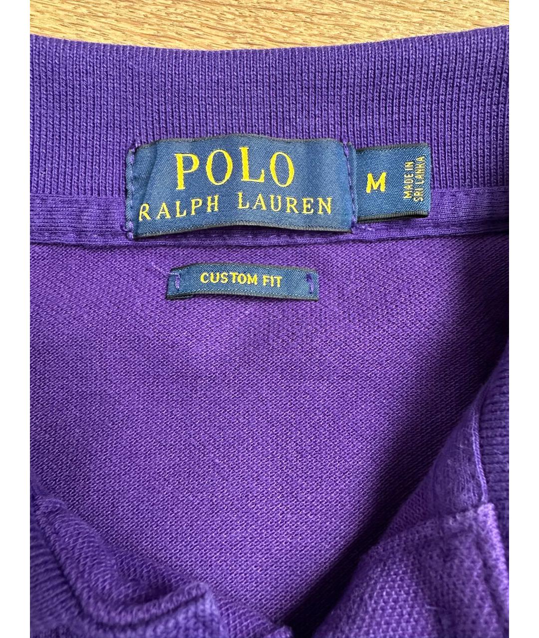 POLO RALPH LAUREN Фиолетовое хлопковое поло с коротким рукавом, фото 4