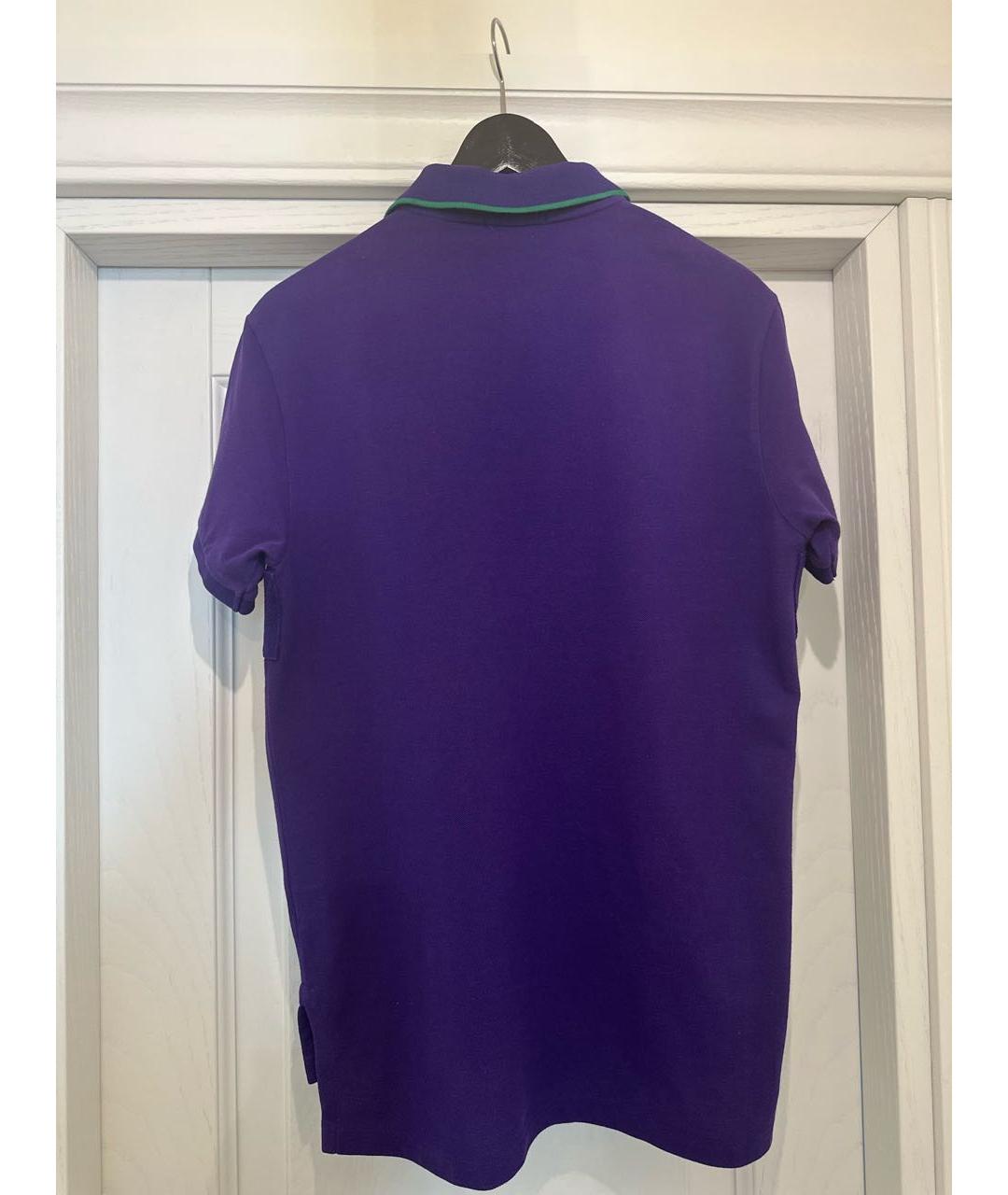 POLO RALPH LAUREN Фиолетовое хлопковое поло с коротким рукавом, фото 3