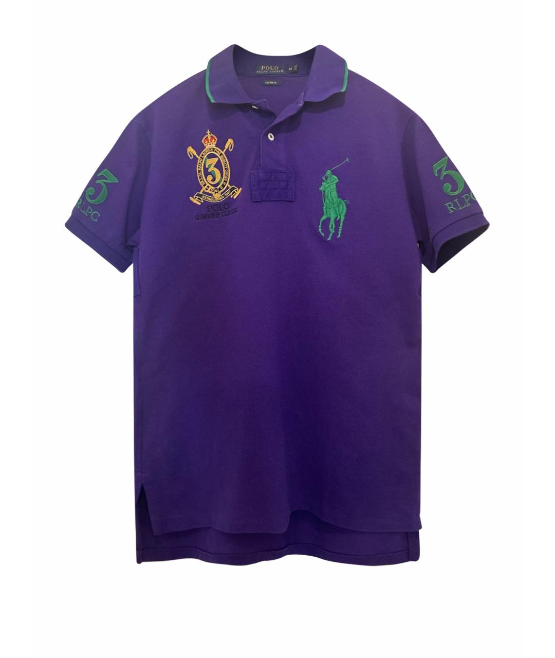 POLO RALPH LAUREN Фиолетовое хлопковое поло с коротким рукавом, фото 1