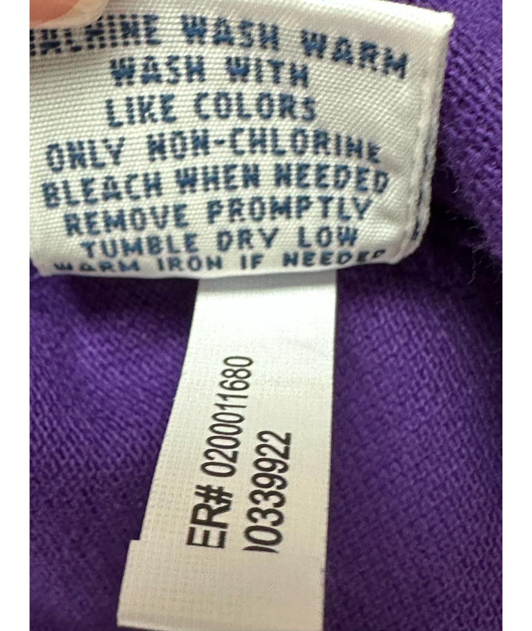 POLO RALPH LAUREN Фиолетовое хлопковое поло с коротким рукавом, фото 6