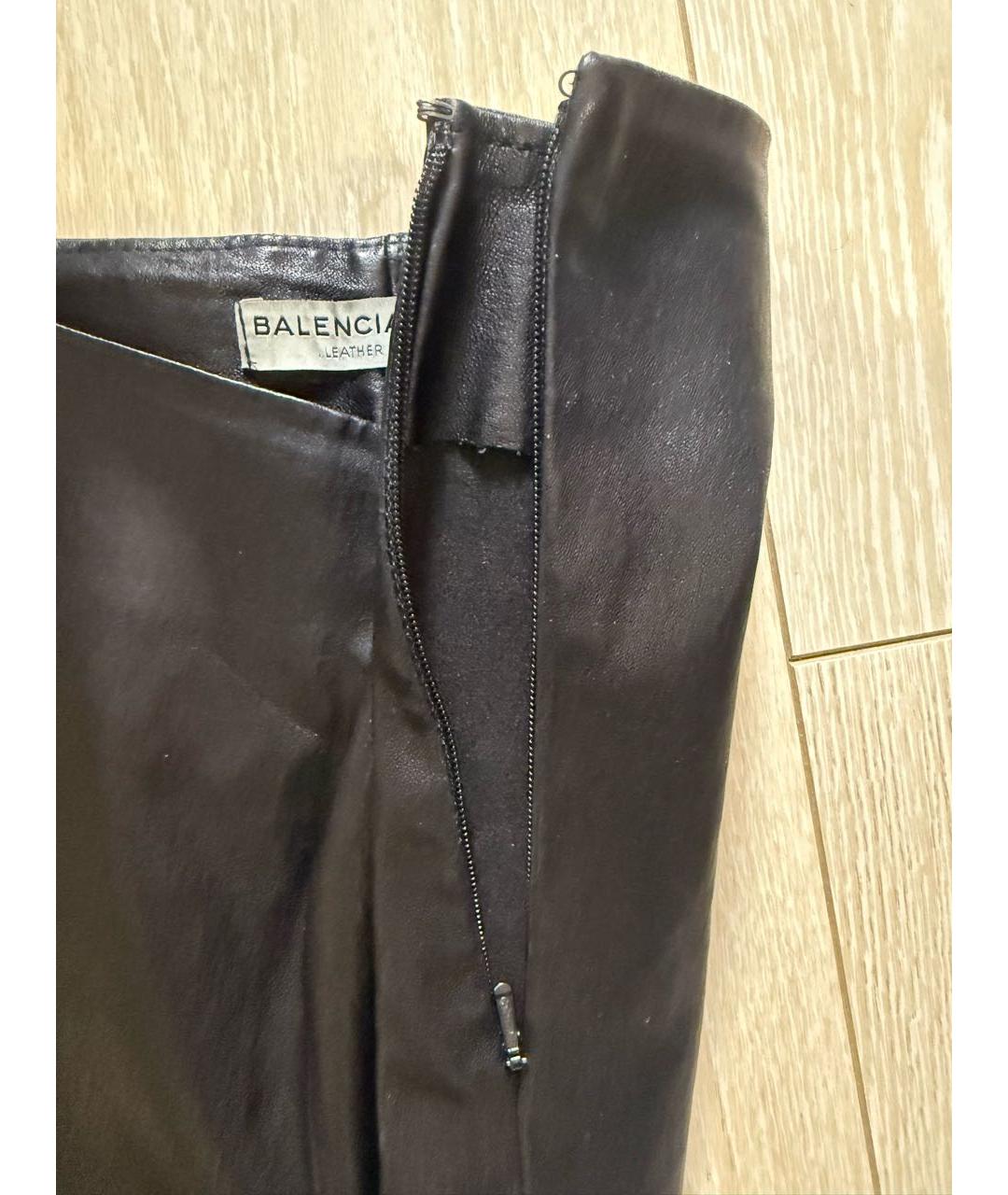 BALENCIAGA Черные кожаные леггинсы и велосипедки, фото 4