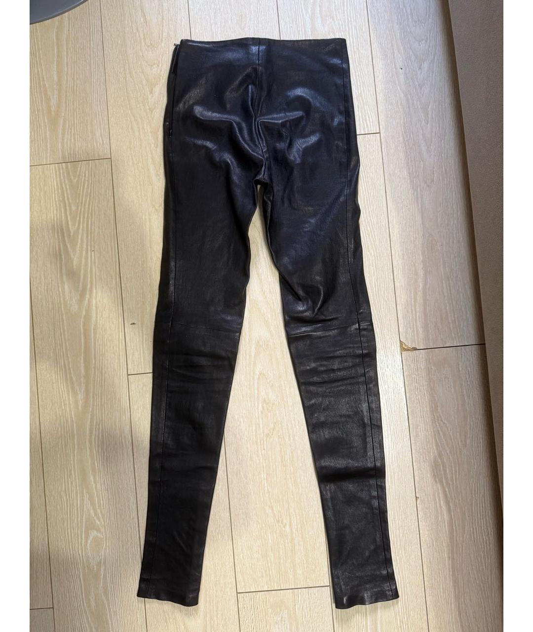 BALENCIAGA Черные кожаные леггинсы и велосипедки, фото 2