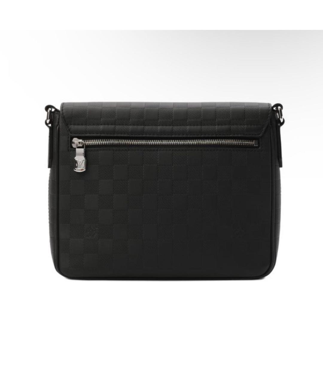 LOUIS VUITTON Черная кожаная сумка с короткими ручками, фото 2