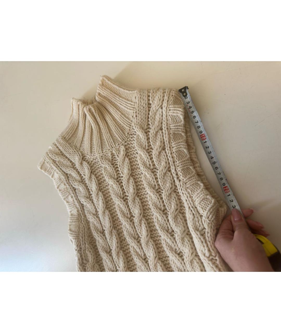 JOHN GALLIANO Белое шерстяное повседневное платье, фото 6