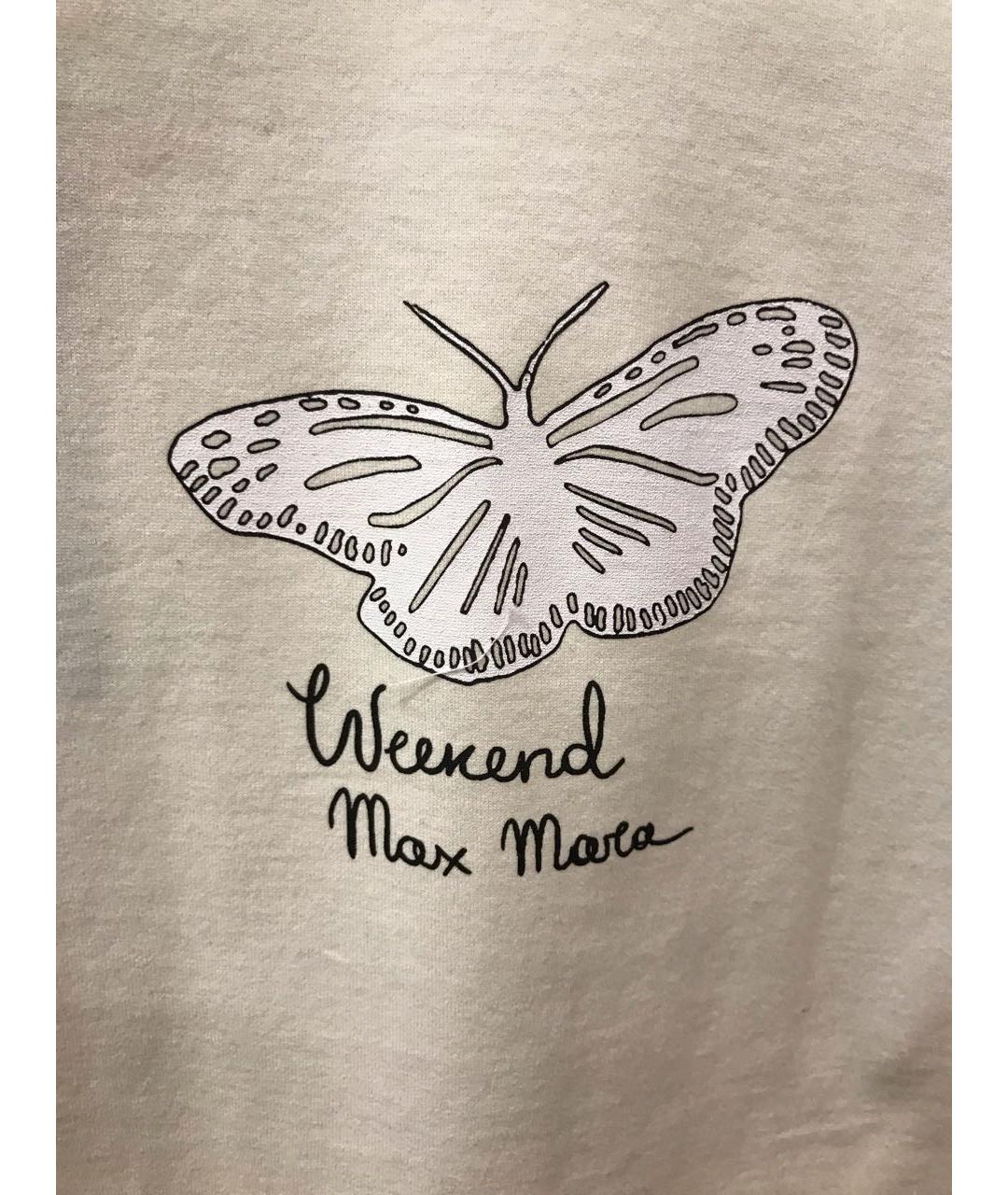 WEEKEND MAX MARA Белая хлопковая футболка, фото 5