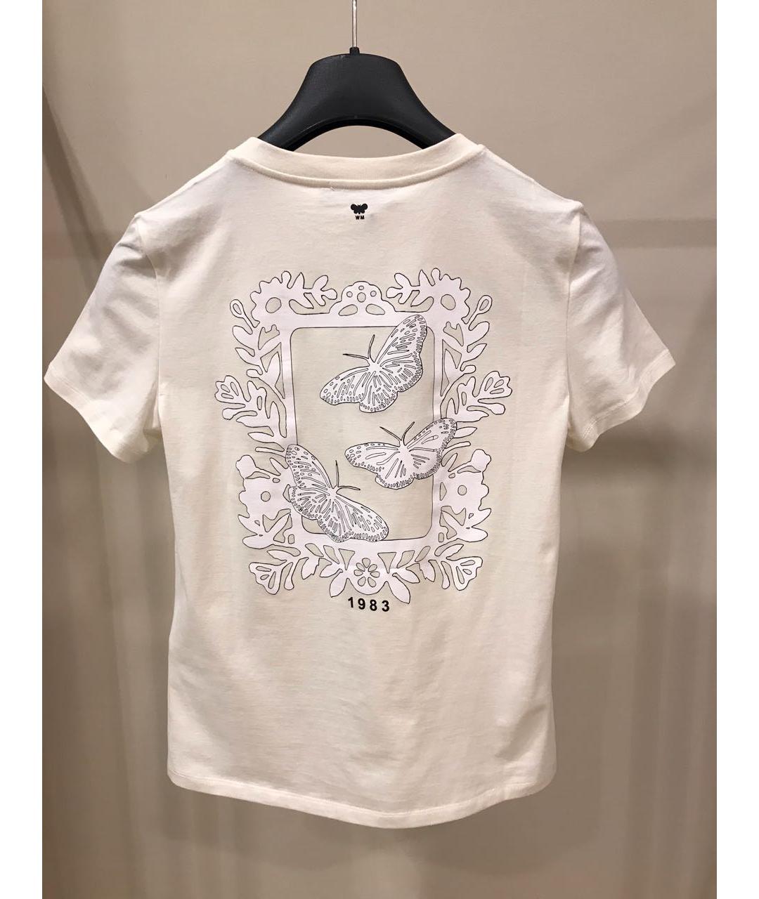 WEEKEND MAX MARA Белая хлопковая футболка, фото 3