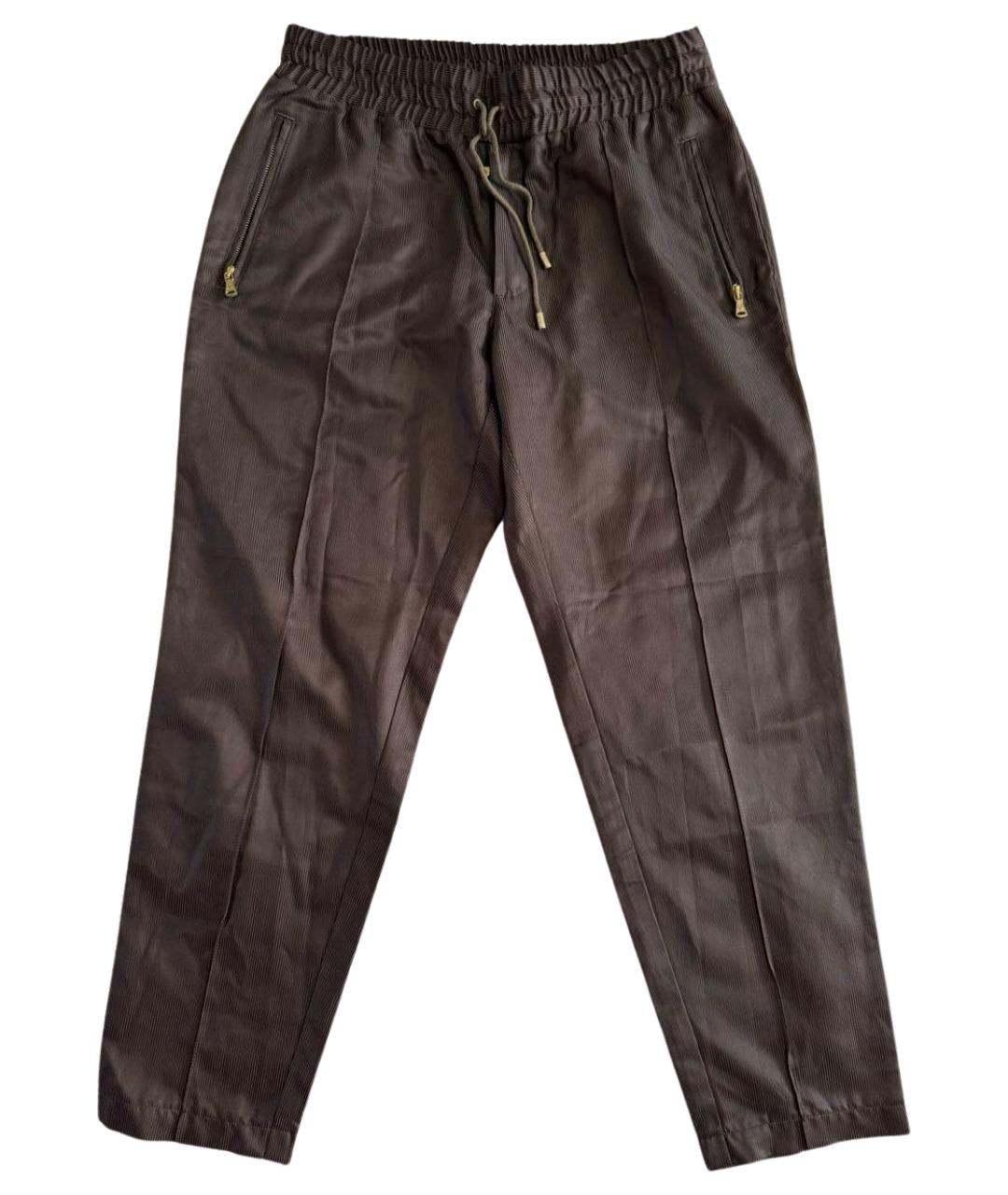 DOLCE&GABBANA Коричневые повседневные брюки, фото 1