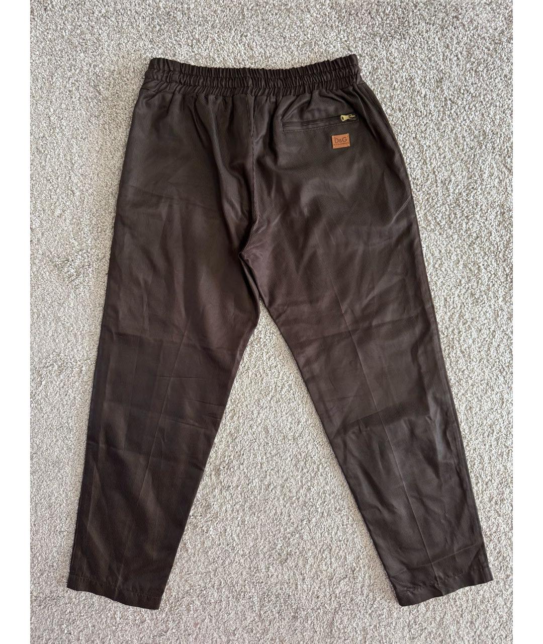 DOLCE&GABBANA Коричневые повседневные брюки, фото 2