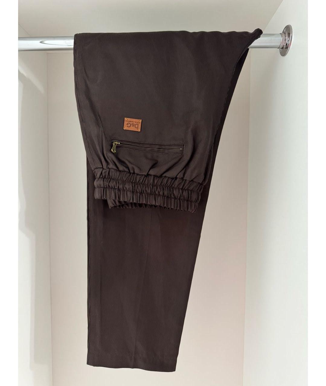 DOLCE&GABBANA Коричневые повседневные брюки, фото 4