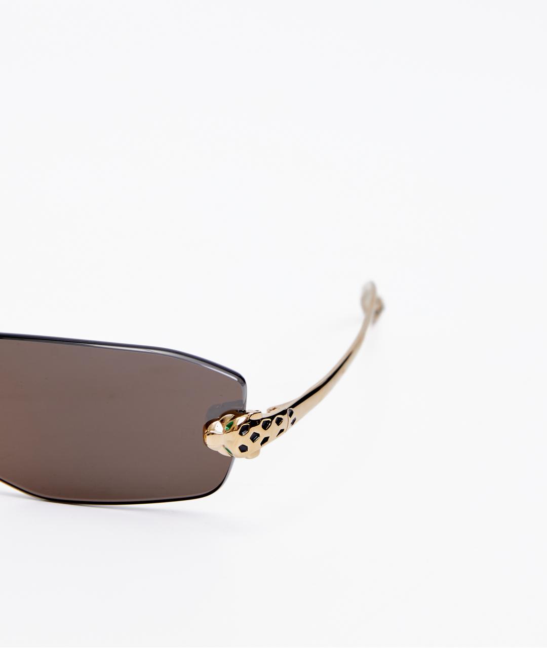 CARTIER Золотые металлические солнцезащитные очки, фото 4