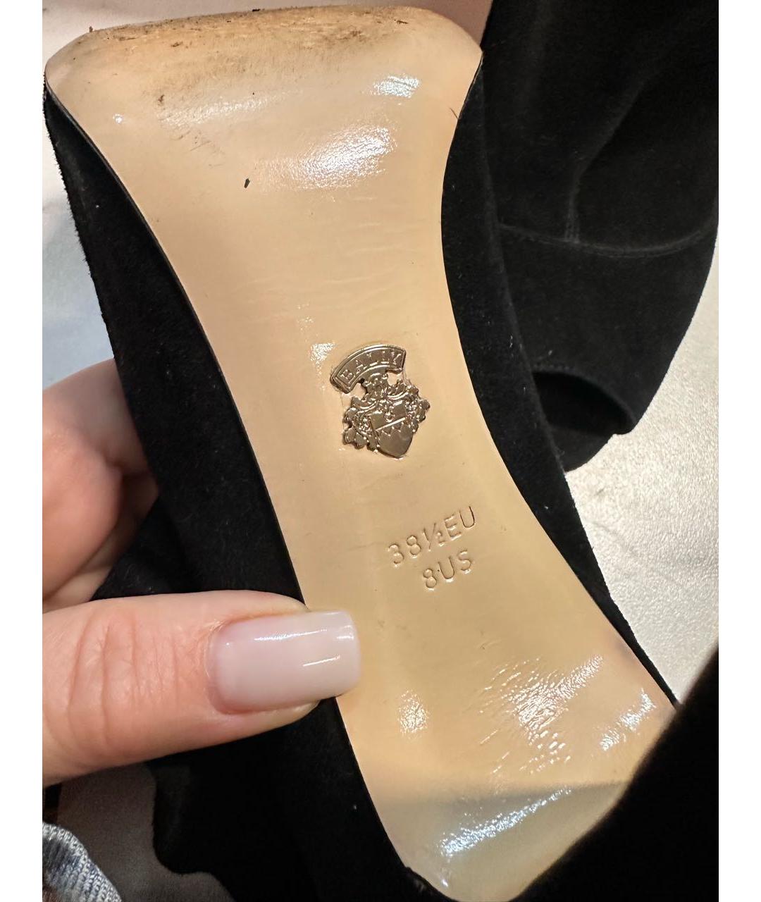 BALLY Черные замшевые туфли, фото 6