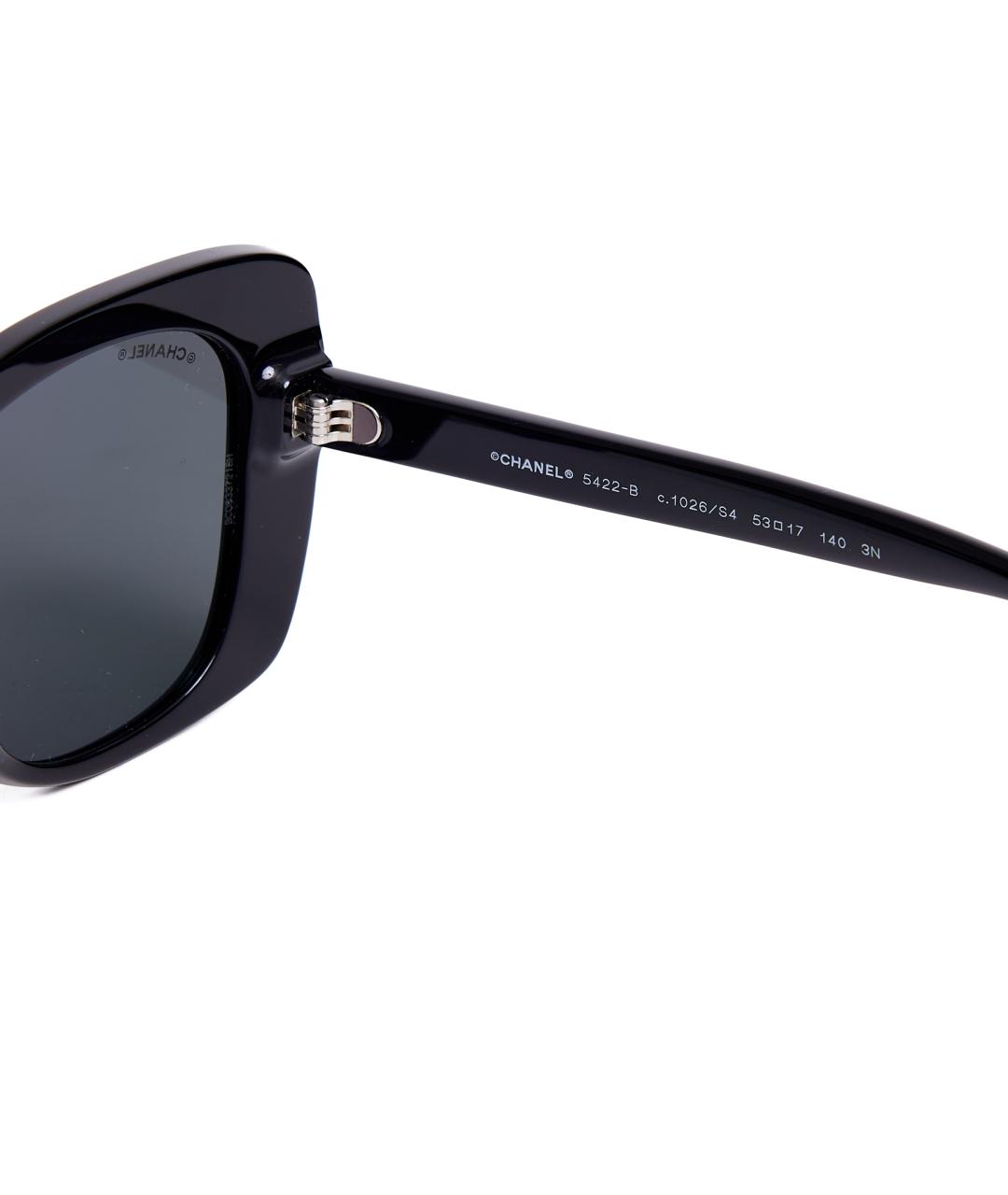 CHANEL Черные пластиковые солнцезащитные очки, фото 5