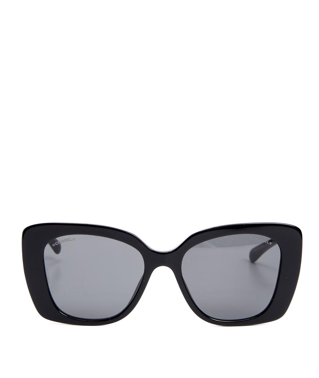 CHANEL Черные пластиковые солнцезащитные очки, фото 7