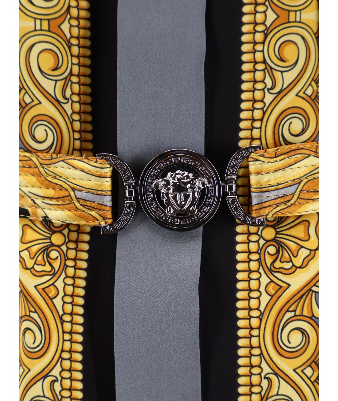 VERSACE Мульти шелковое коктейльное платье, фото 3