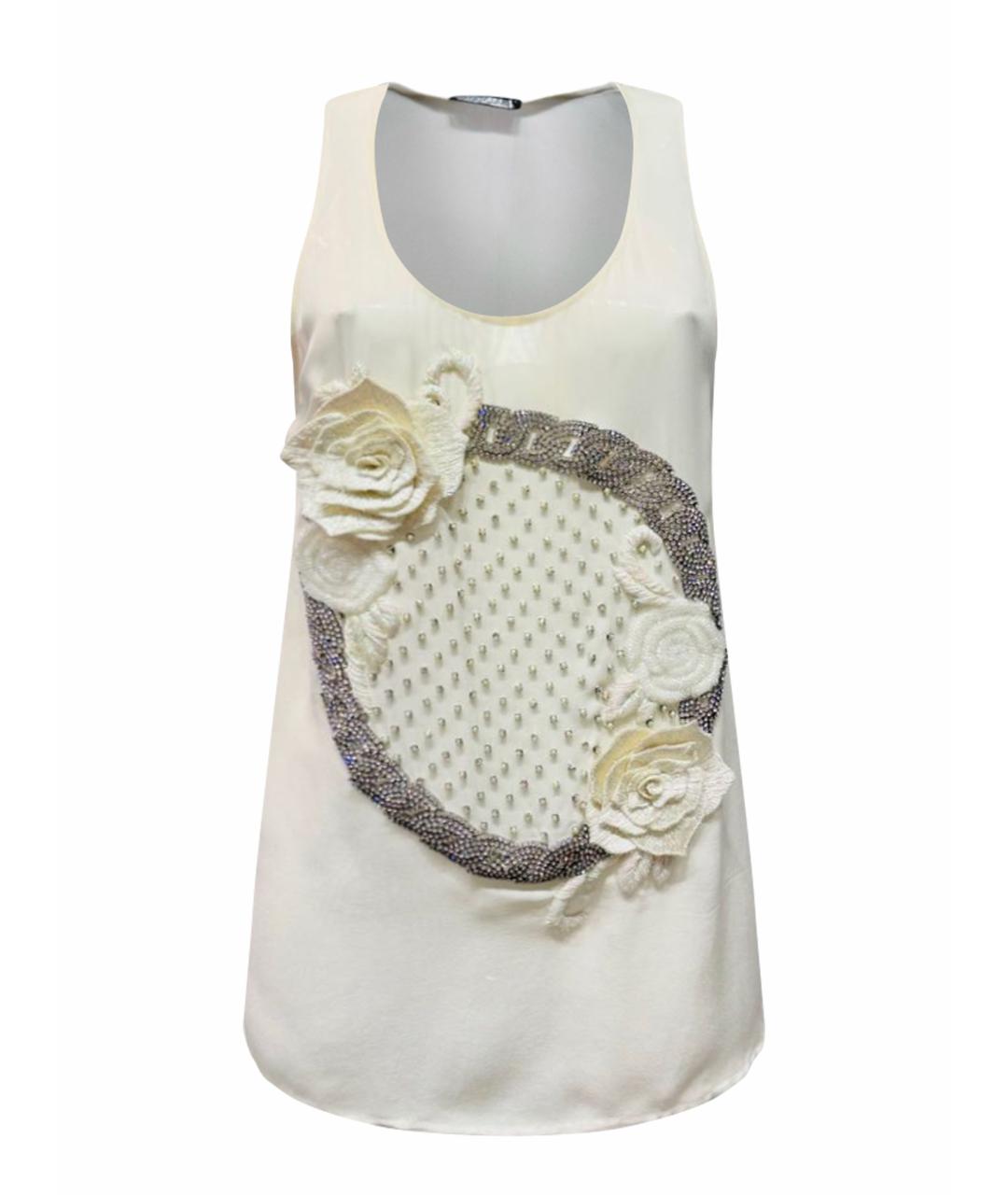 BALMAIN Белая шелковая майка, фото 1