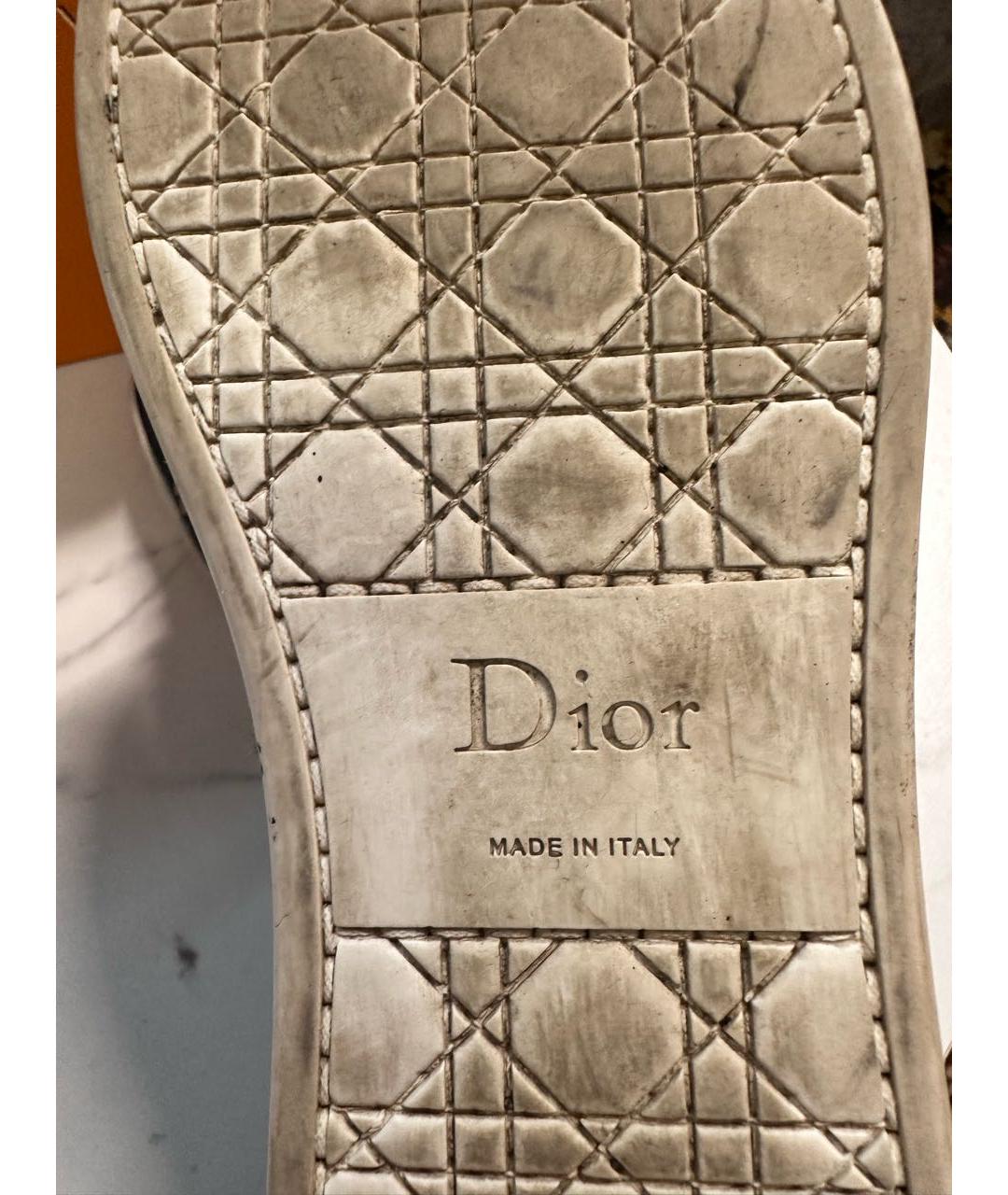 CHRISTIAN DIOR Синие текстильные слипоны, фото 5